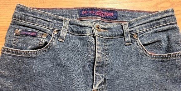 𝅺Marks & Spencer Per Una Roma Dark Blue Denim Bootcut Jeans Size 12 - Picture 5 of 13